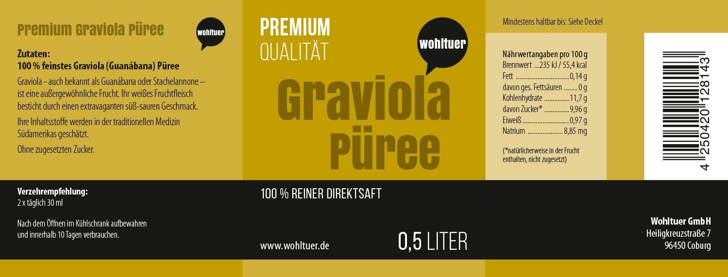 Wohltuer Graviola Püree 500ml