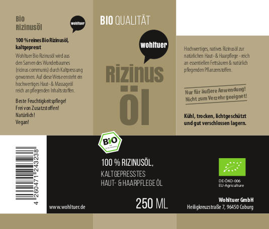Bio Rizinusöl 250ml